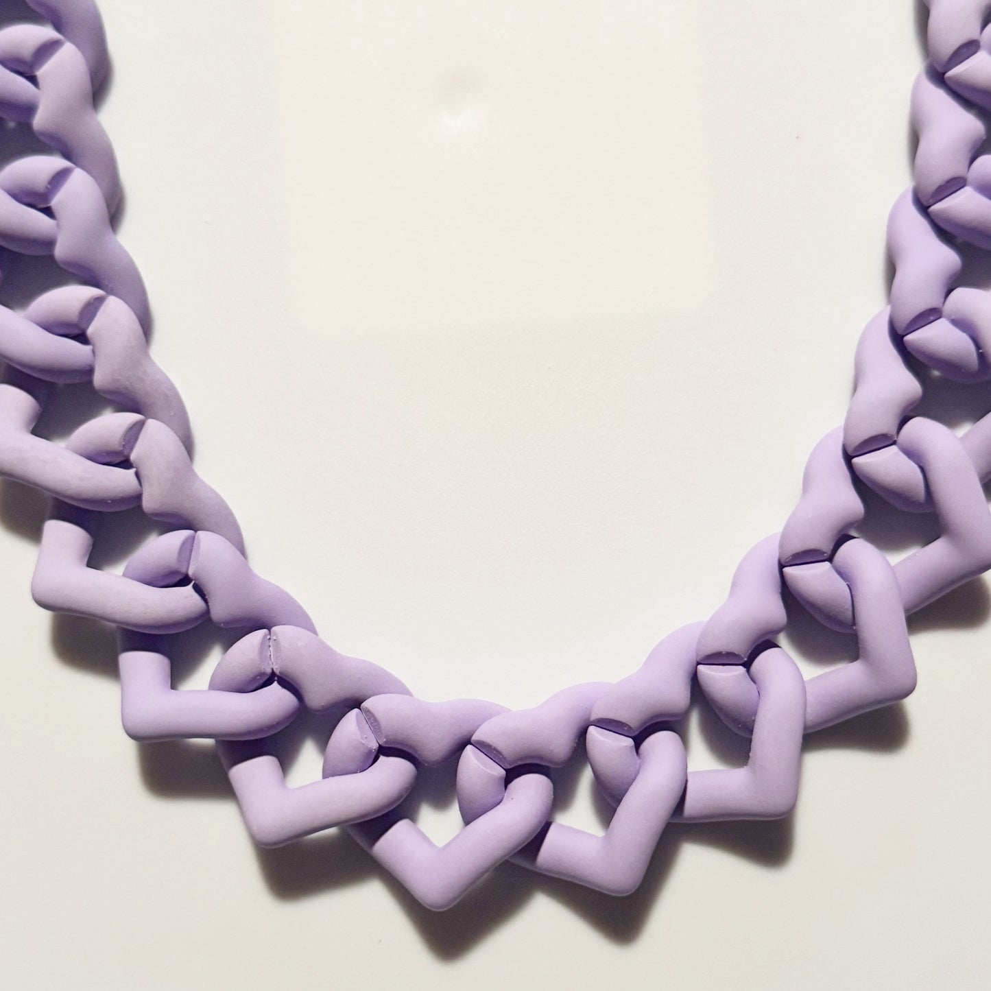 Lilac Heart Acrylic Bag Chain - 18 inches