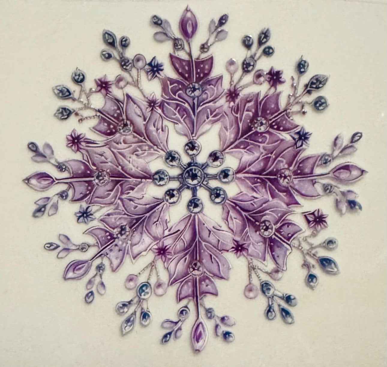 Purple Jewel Snowflake - UVDTF Decal