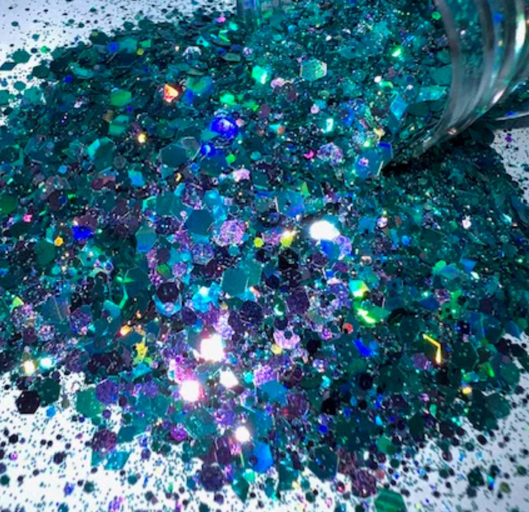 Cowgirl- Teal Purple Custom Mixed Color Shift Glitter