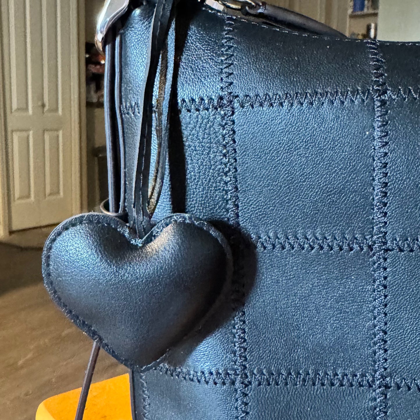 Black Heart Bag Charm