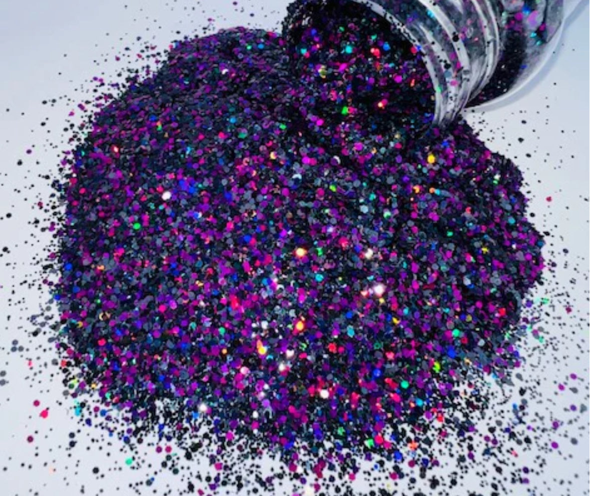 Edward Cullen- Mini Chunky Black and Purple Mixed Glitter