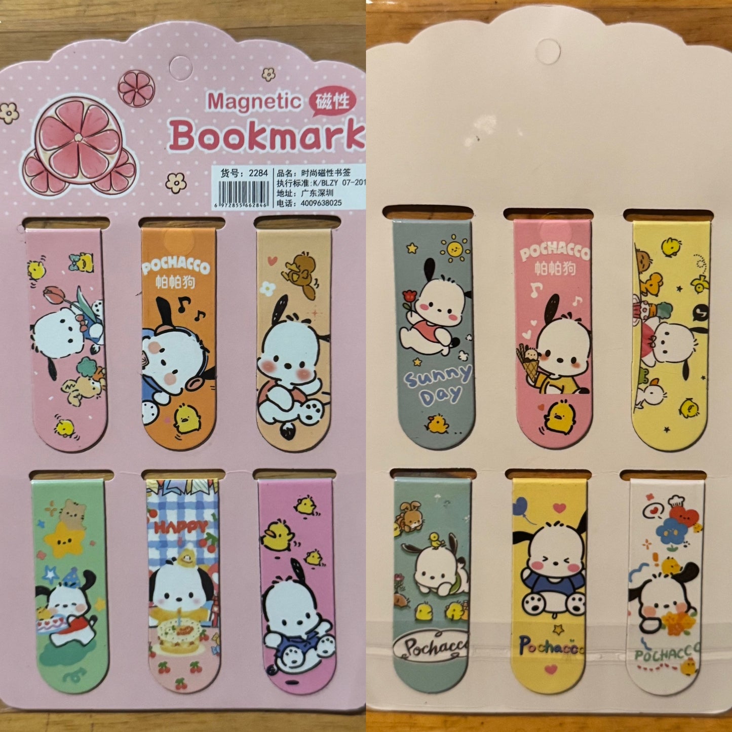 Pochacco Magnetic Bookmarks