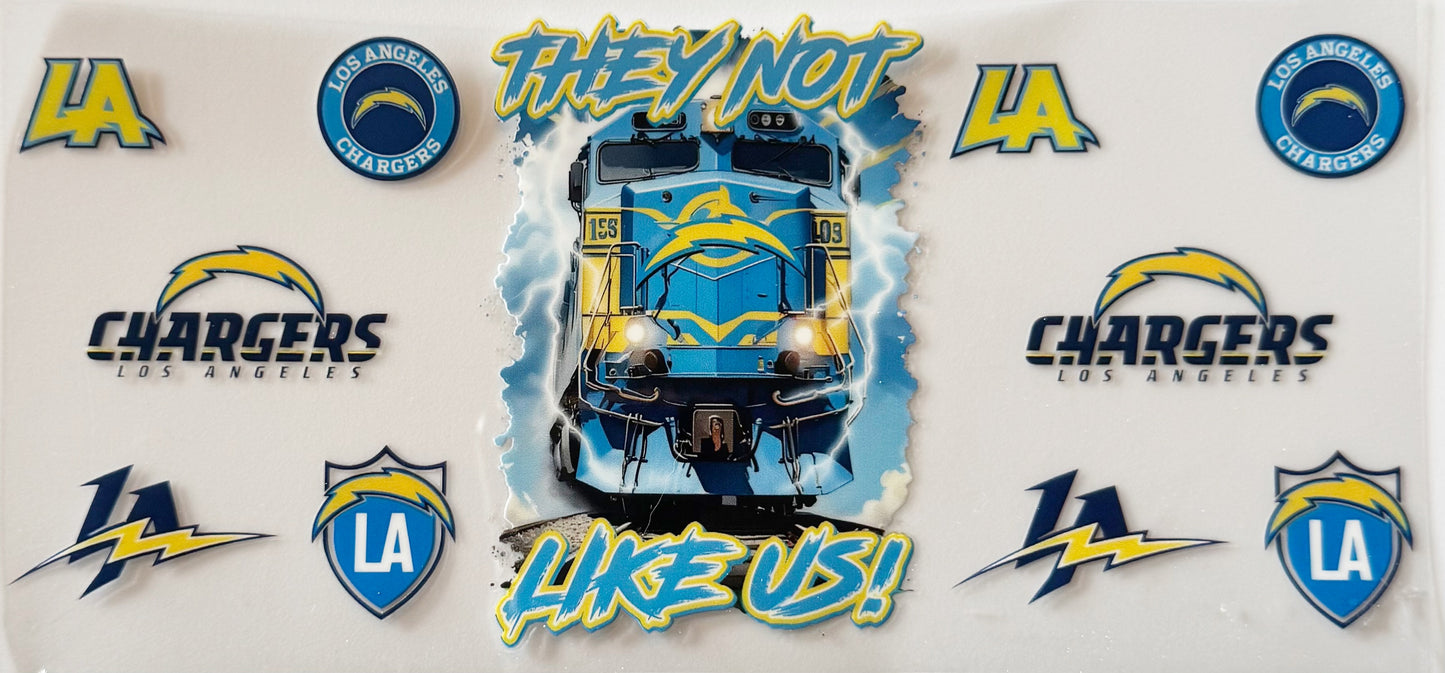 Los Angeles Chargers - They Not Like Us - UVDTF 16oz Wrap