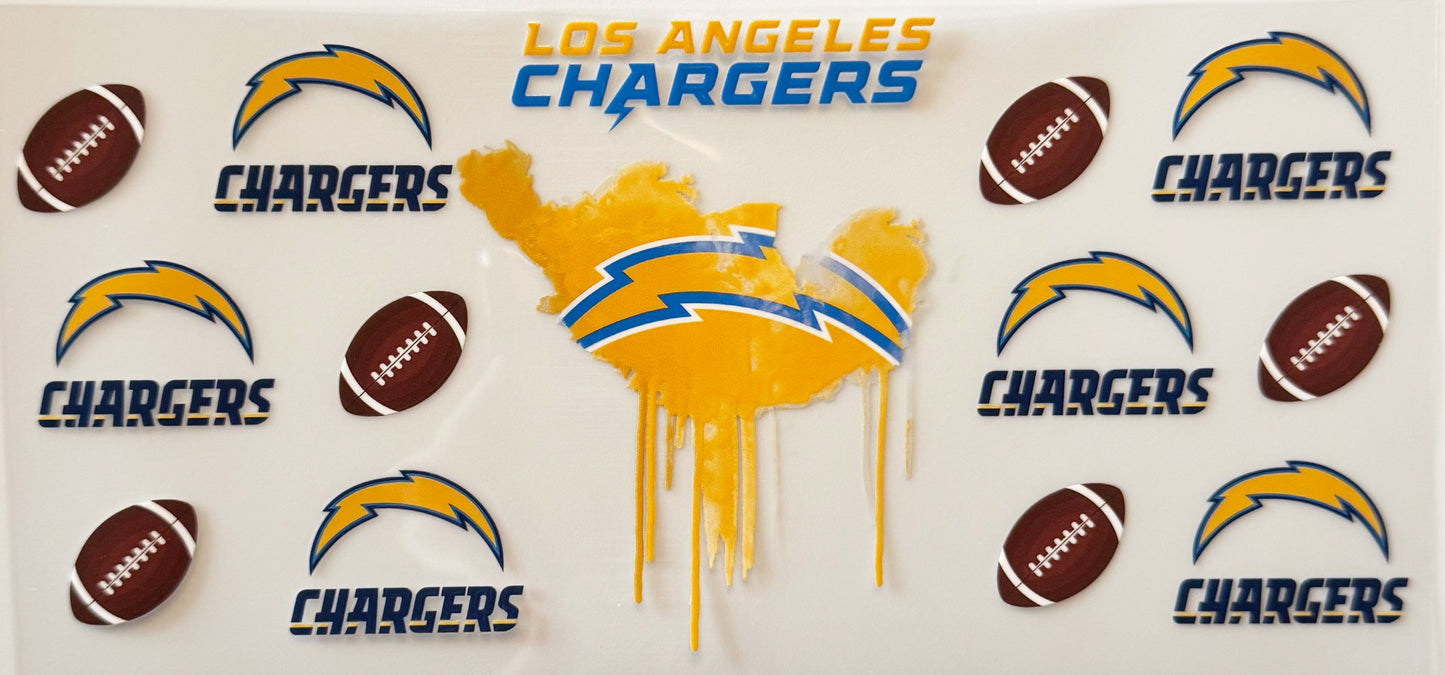 Los Angeles Chargers - Drip - UVDTF 16oz Wrap