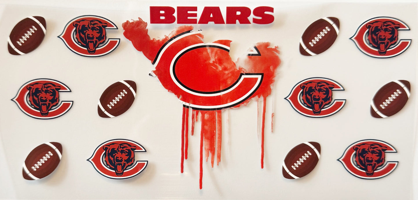 Chicago Bears - Drip - UVDTF 16oz Wrap