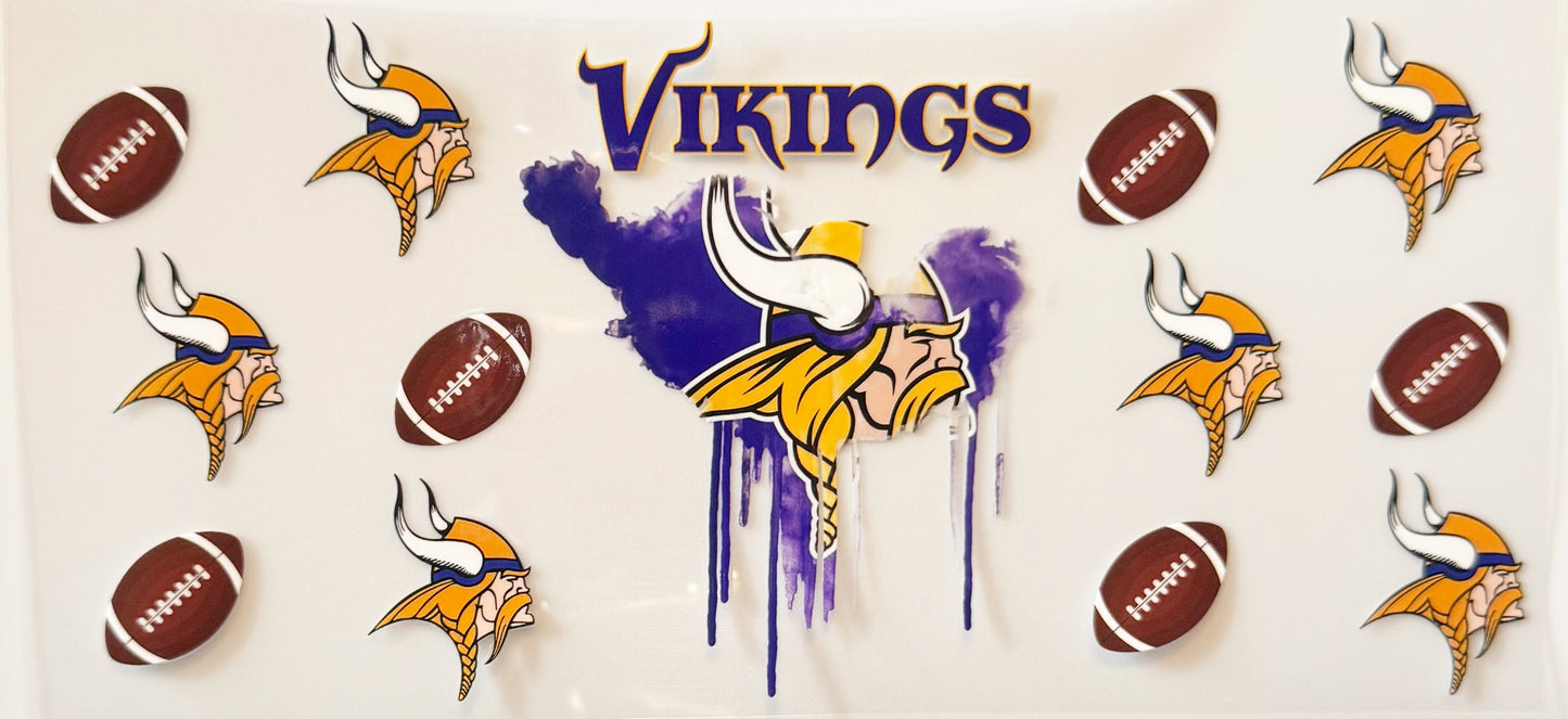 Minnesota Vikings - Drip - UVDTF 16oz Wrap