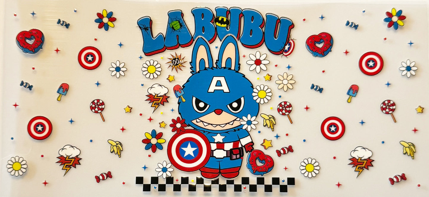 Captain America Labubu - UVDTF 16oz Wrap