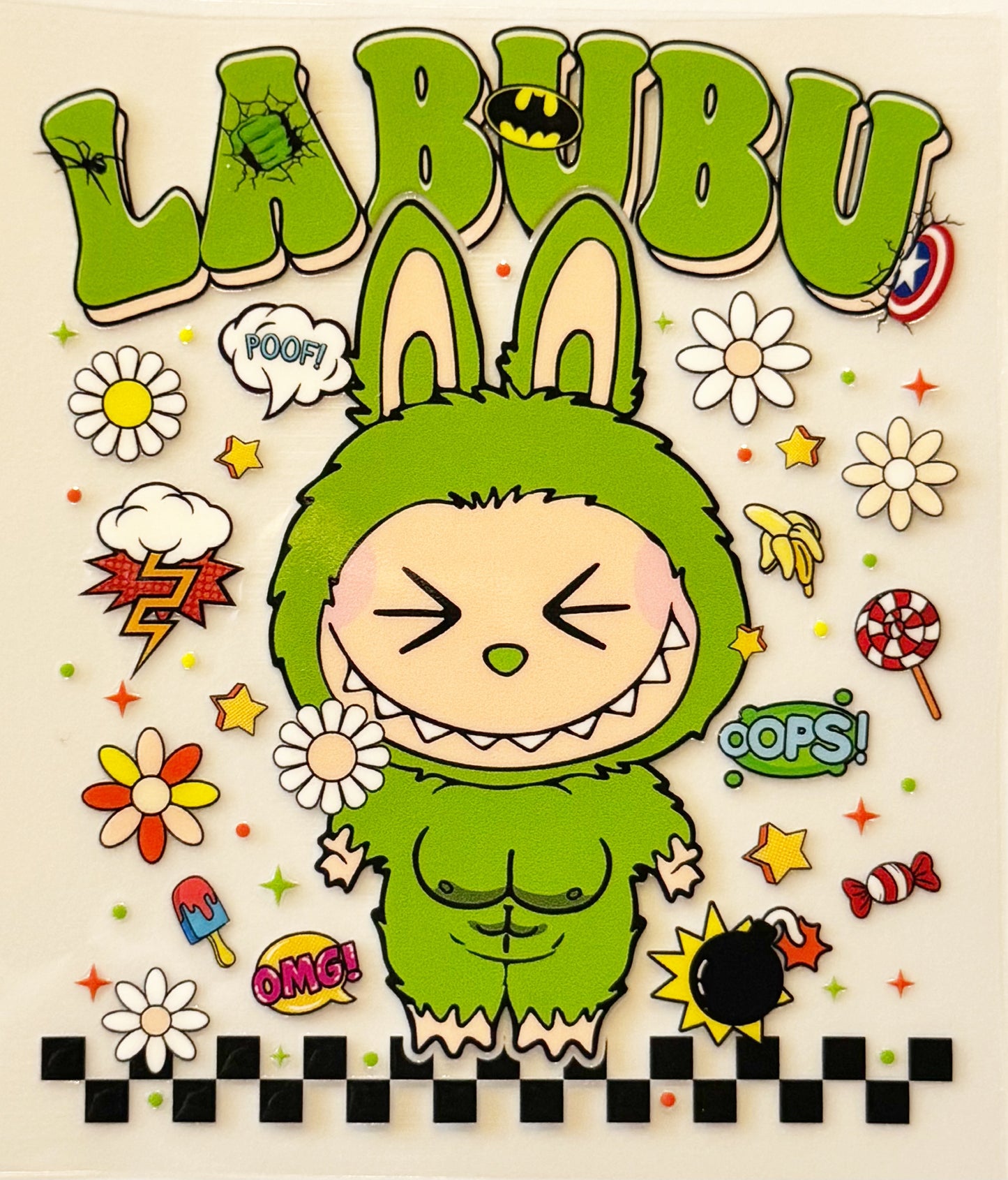 Hulk Labubu - UVDTF Decal - 16oz