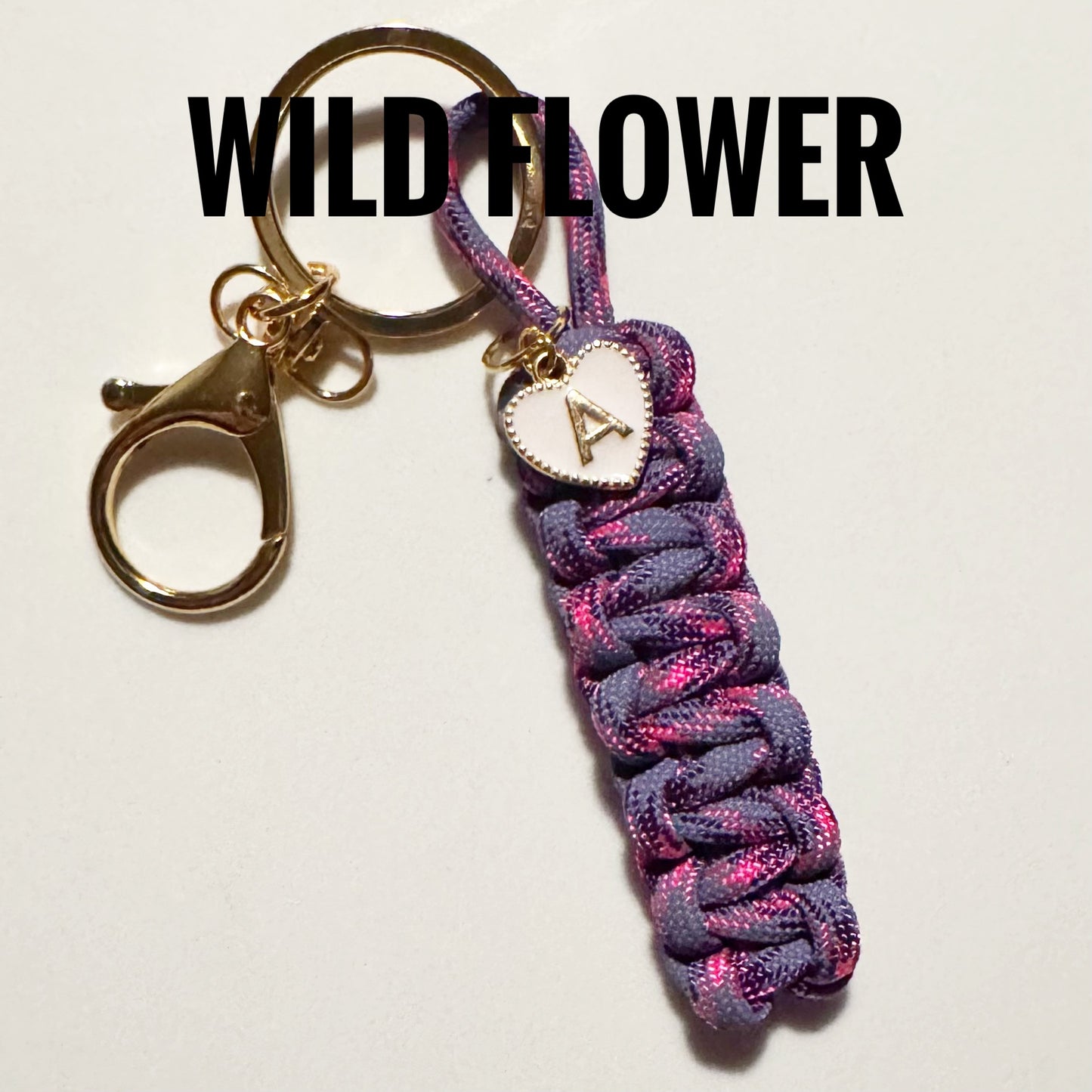 Wild Flower Personalized Paracord Keychain