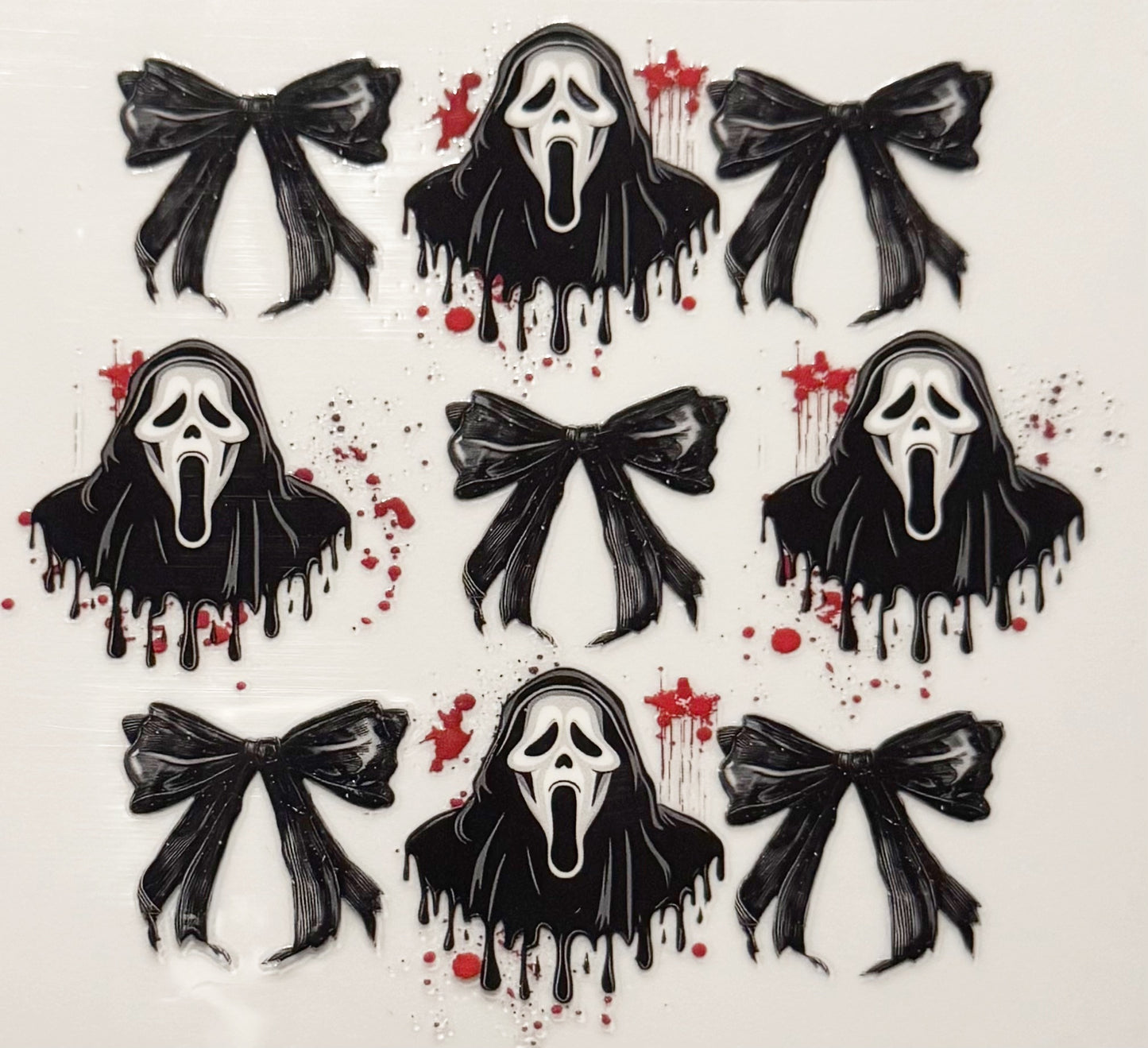 Ghostface and Bows - UVDTF Decal - 16oz