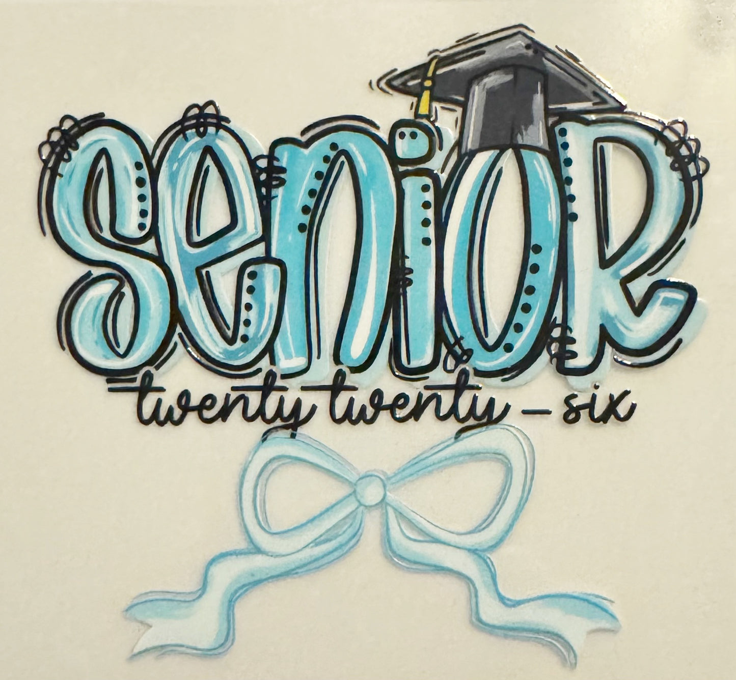 Senior 2026 - Aqua - UVDTF Decal