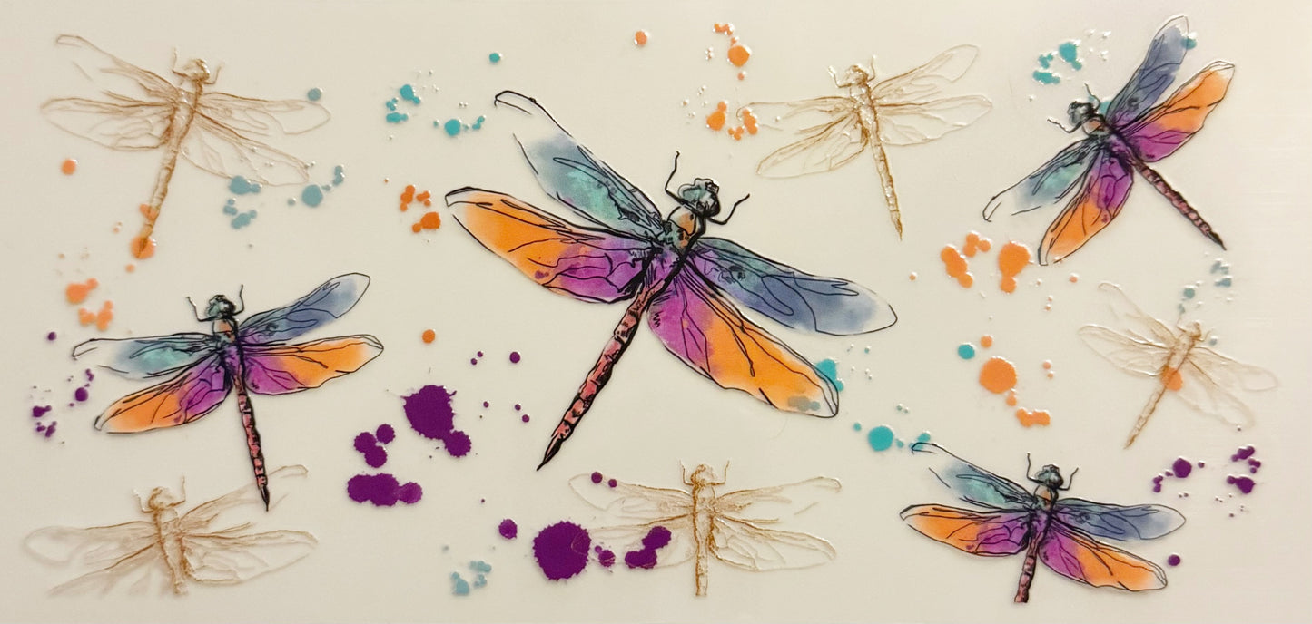 Watercolor Dragonfly - UVDTF 16oz Wrap