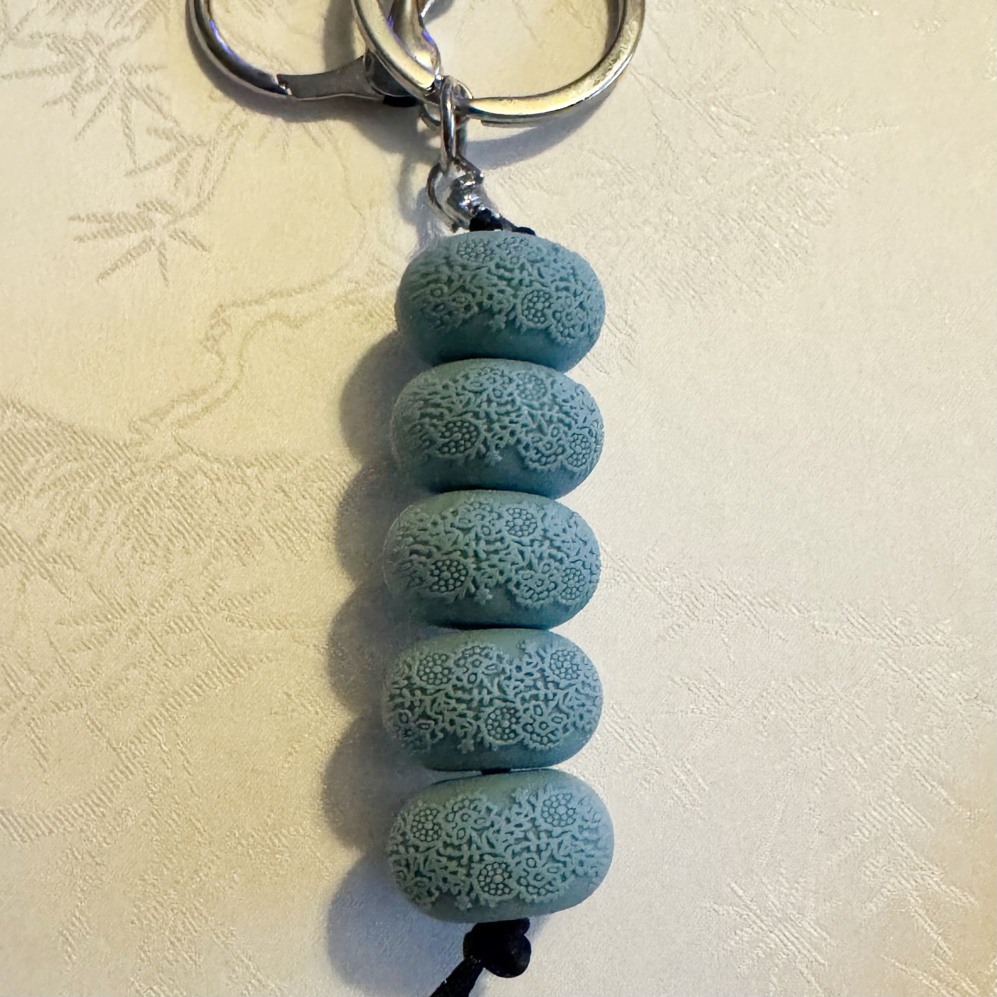Dusk Blue Lace Keychain