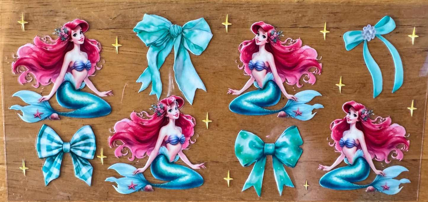 Ariel and Bows - UVDTF 16oz Wrap