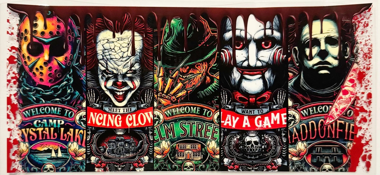 Slasher Posters - UVDTF 16oz Wrap