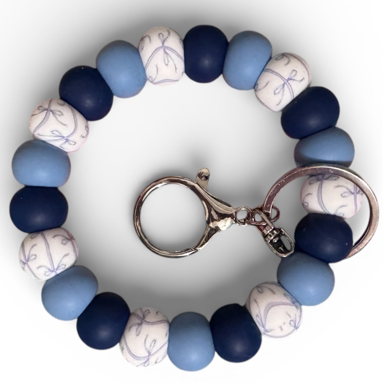 Blue Bows Keyring