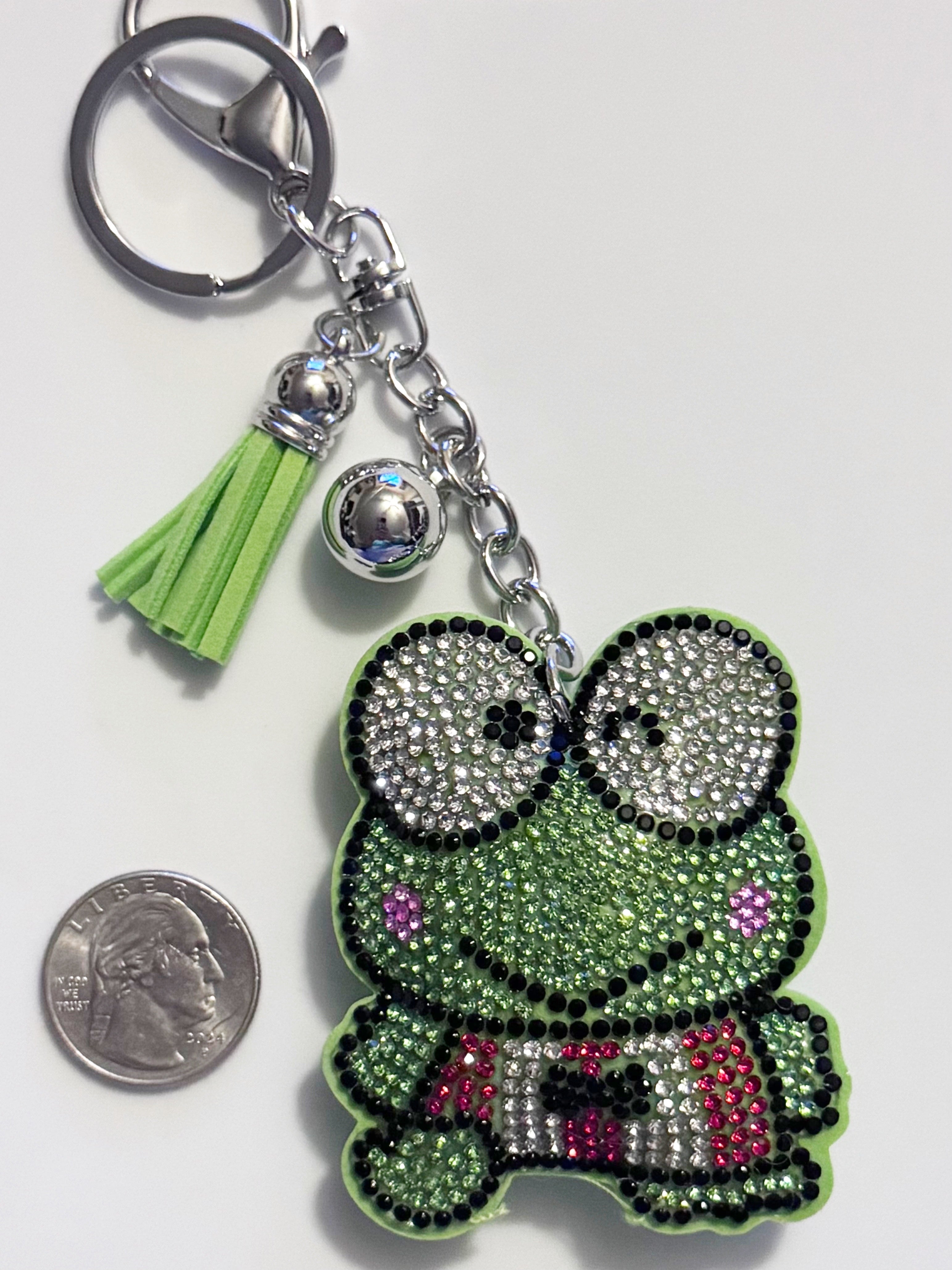 Keroppi Rhinestone Keychain