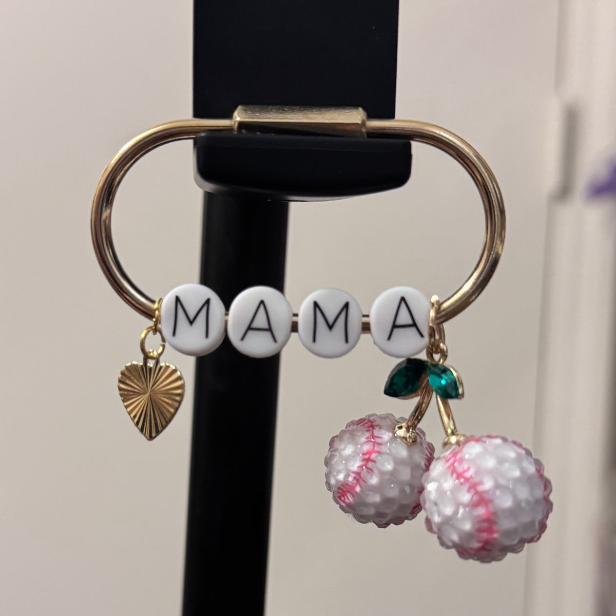 Baseball Mama Bag Charm