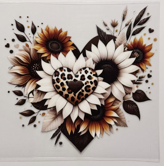 Animal Print Heart - UVDTF Decal - 16oz