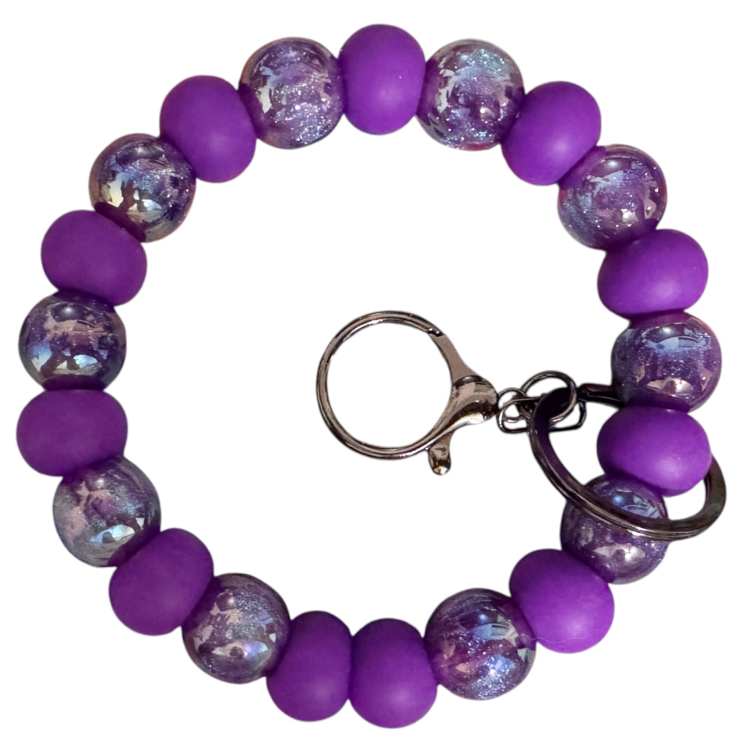 Purple Galaxy Keyring