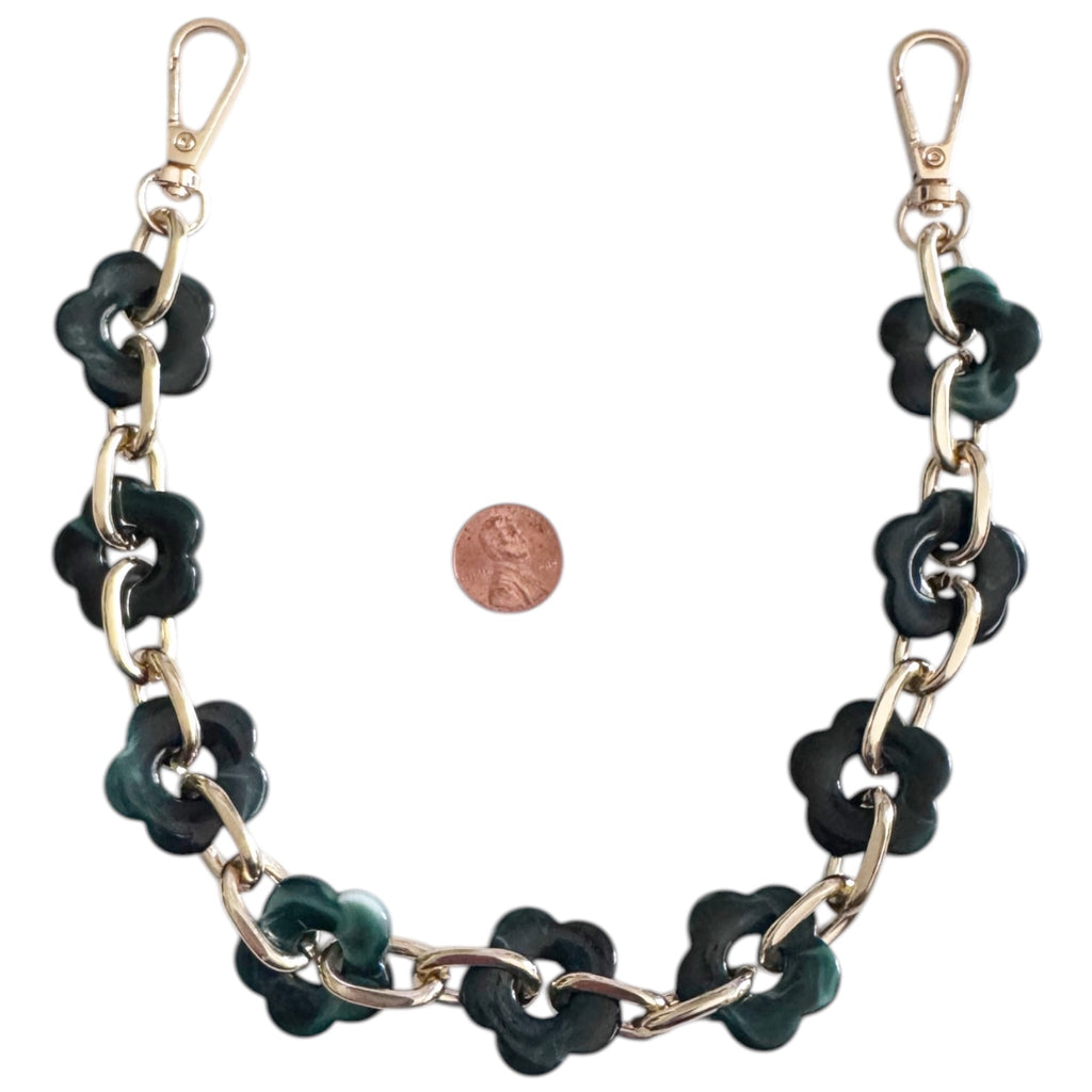 Green Flower Bag Chain