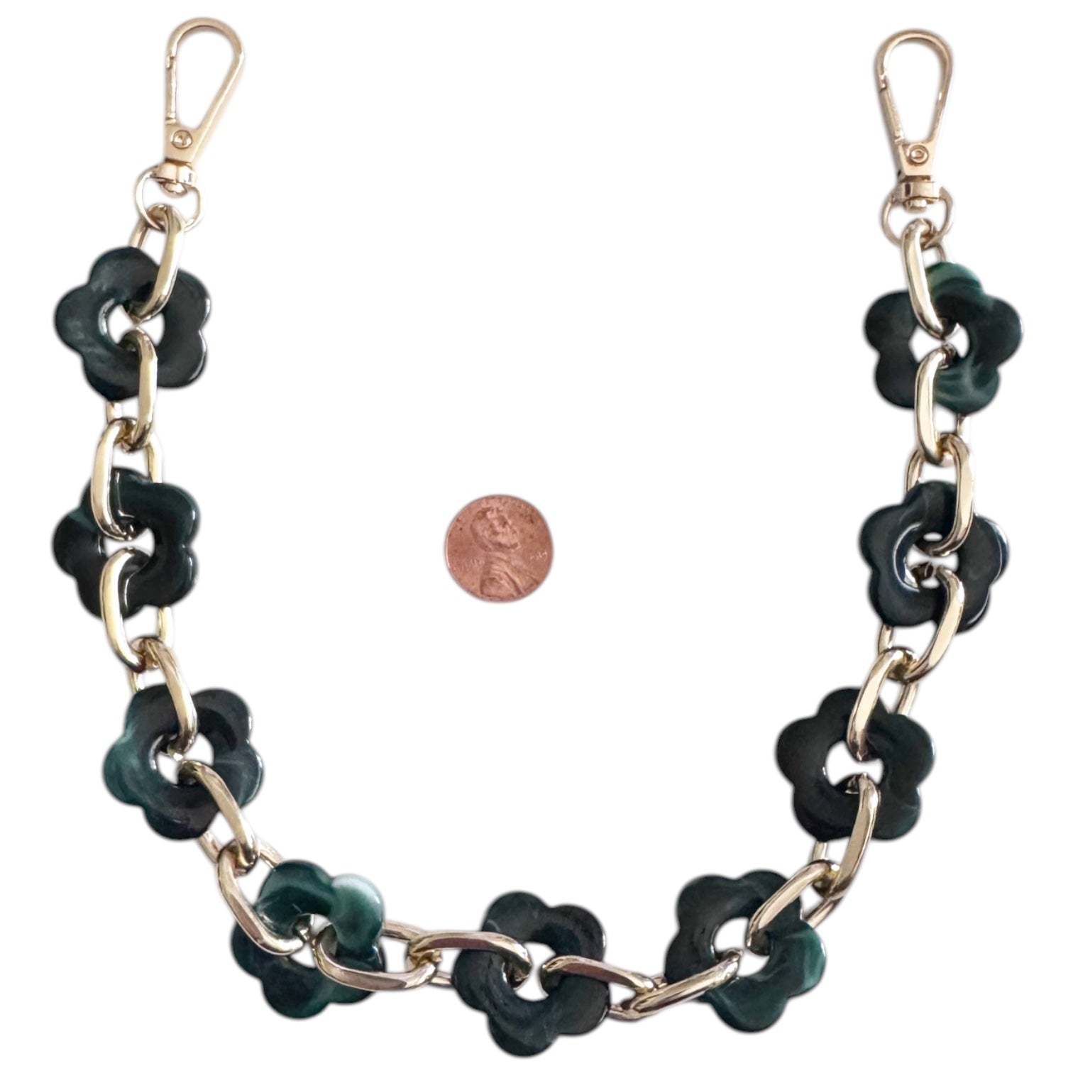 Green Flower Bag Chain