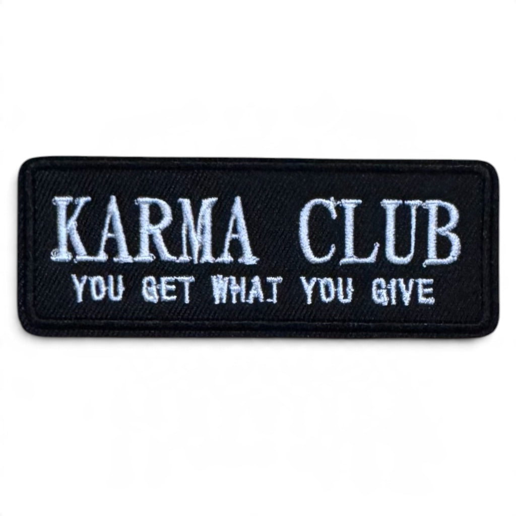 Embroidered Iron On Patch - Karma Club