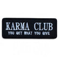 Embroidered Iron On Patch - Karma Club
