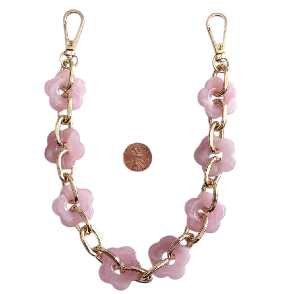 Pink Flower Bag Chain