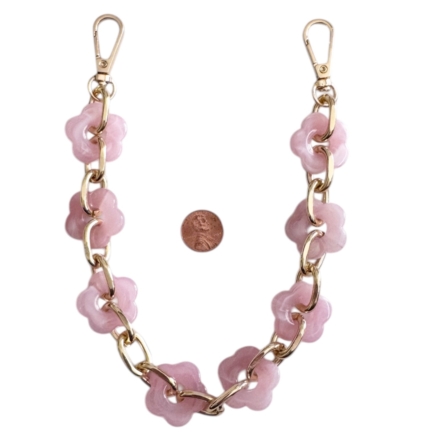 Pink Flower Bag Chain