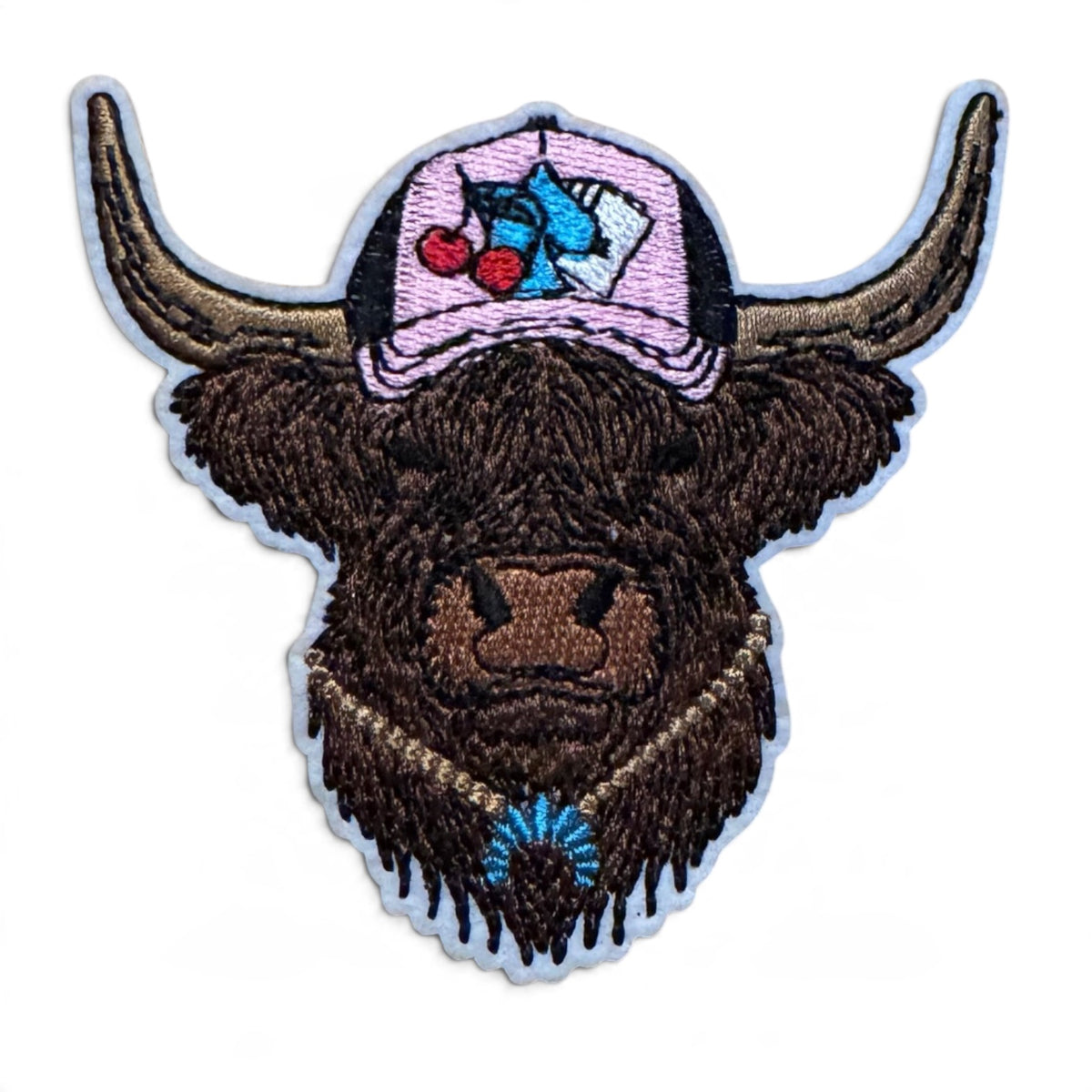 Embroidered Iron On Patch - Cool Cow