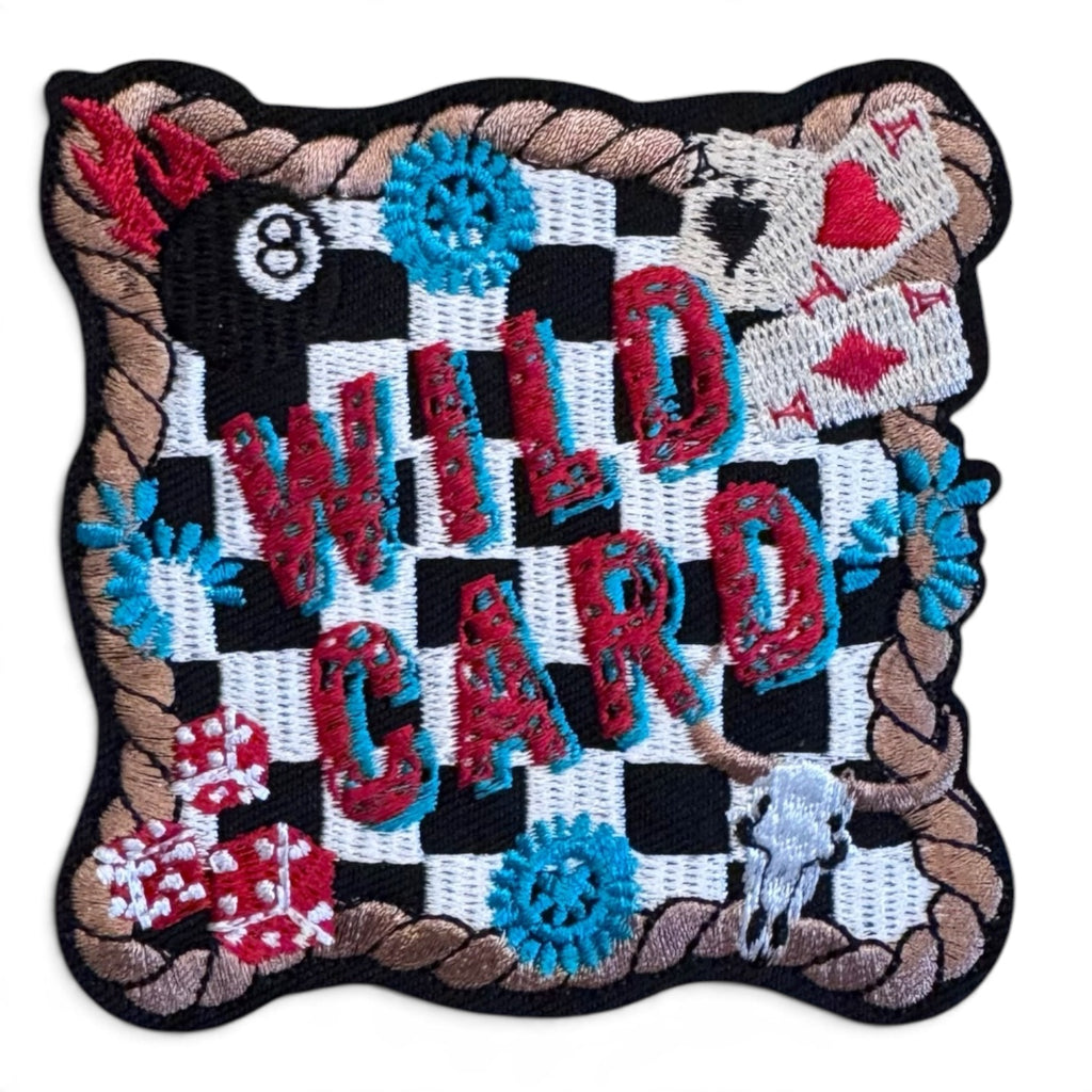 Embroidered Iron On Patch - Wild Card