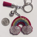 Rainbow Rhinestone Keychain
