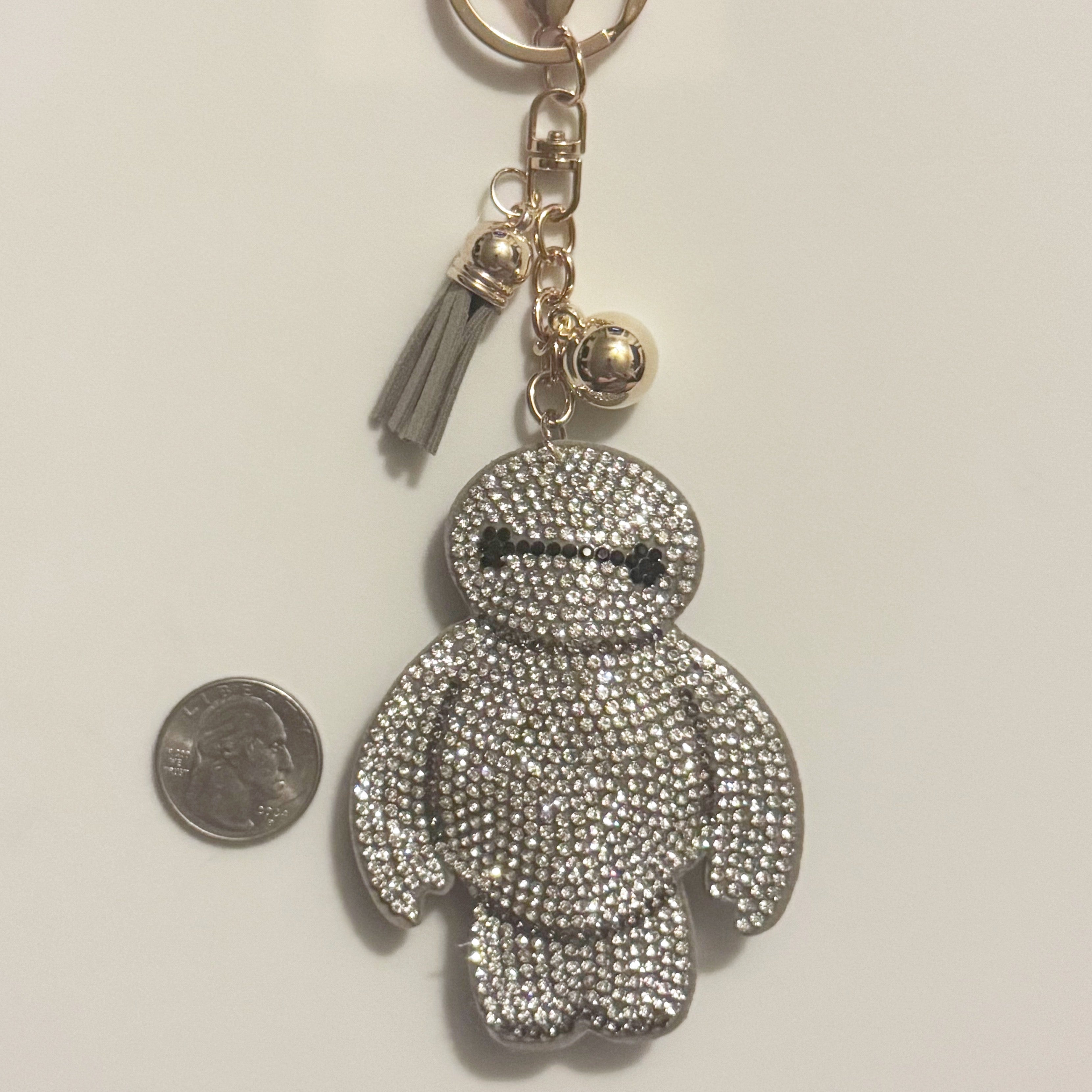 Baymax Rhinestone Keychain