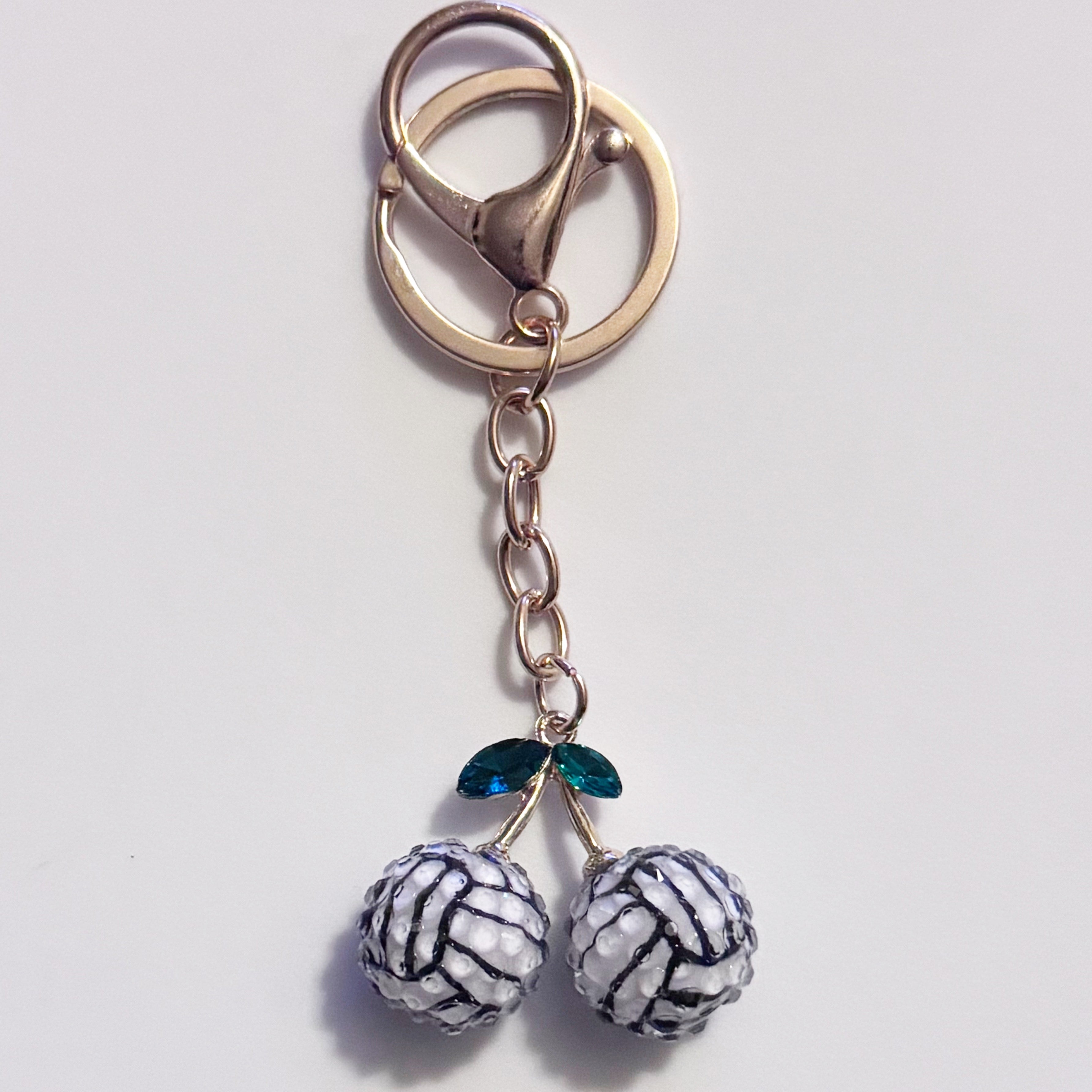 Volleyball Cherries Keychain
