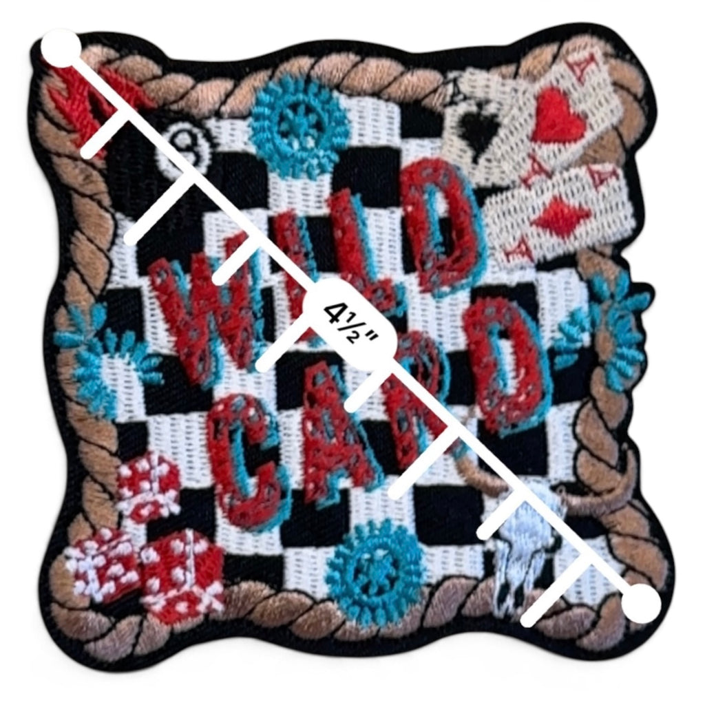 Embroidered Iron On Patch - Wild Card