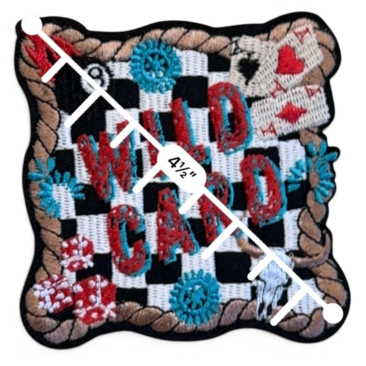 Embroidered Iron On Patch - Wild Card