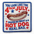 Embroidered Iron On Patch - You Look Like The 4th Of July