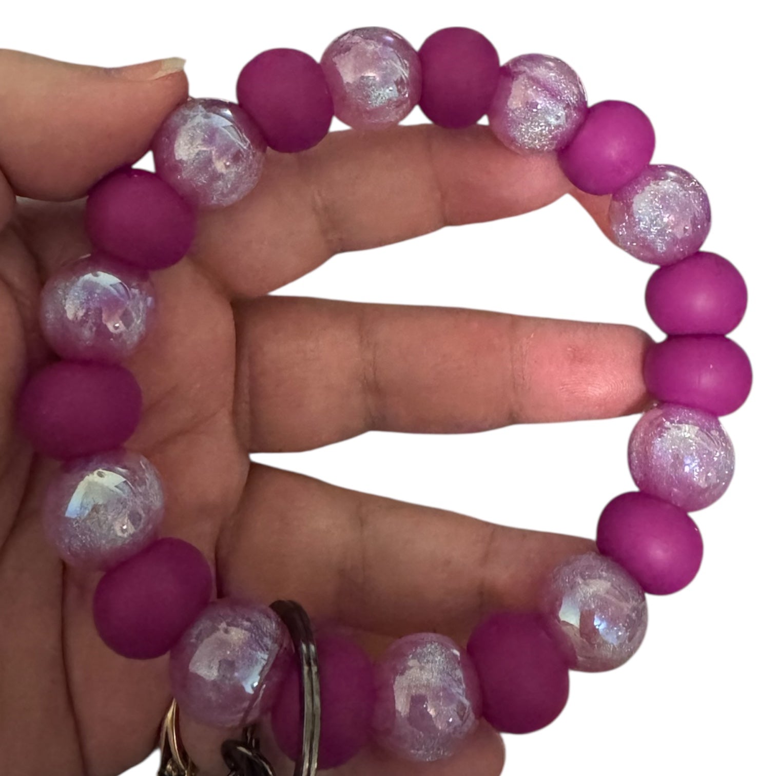 Magenta Galaxy Keyring