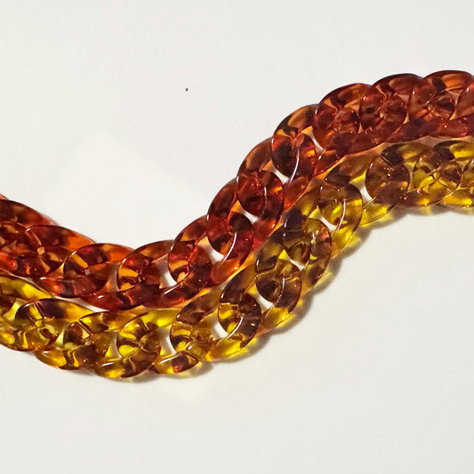 Tortoise Shell Acrylic Bag Chain - 18 inches