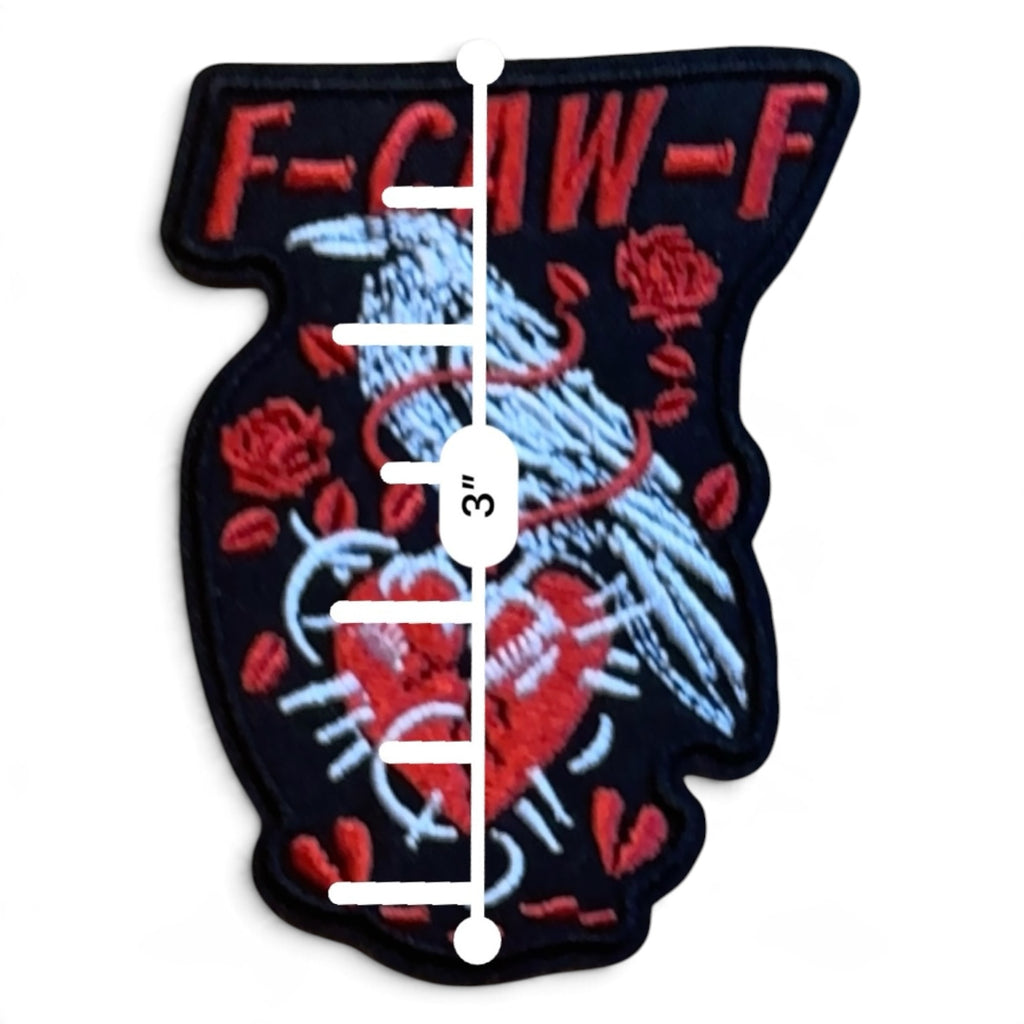 Embroidered Iron On Patch - F-Caw-F