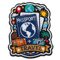 Embroidered Iron On Patch - World Traveler