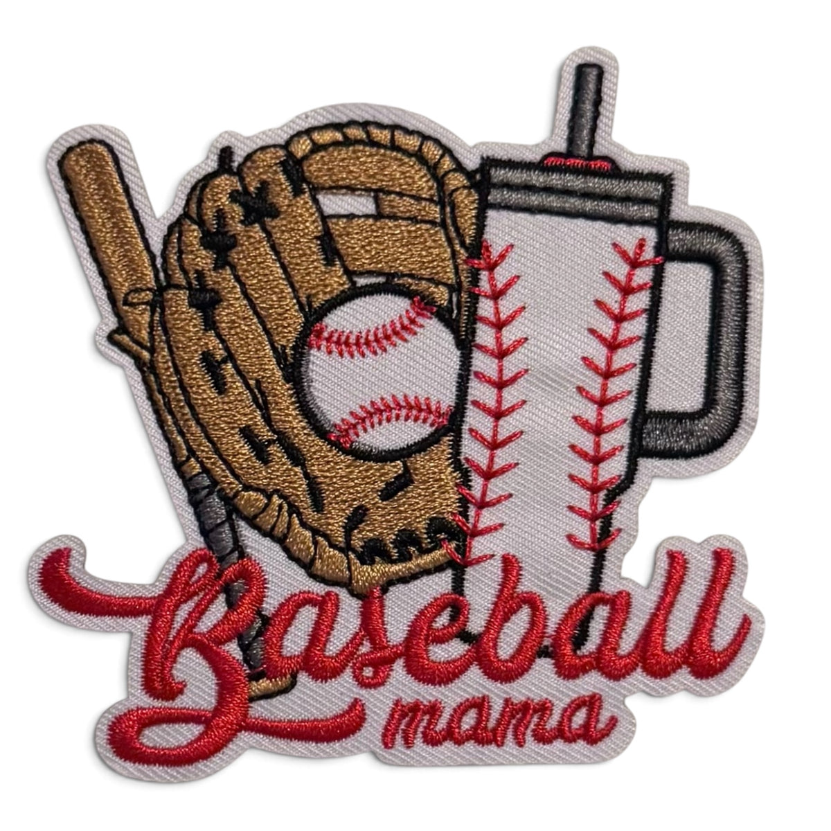 Embroidered Iron On Patch - Baseball Mama