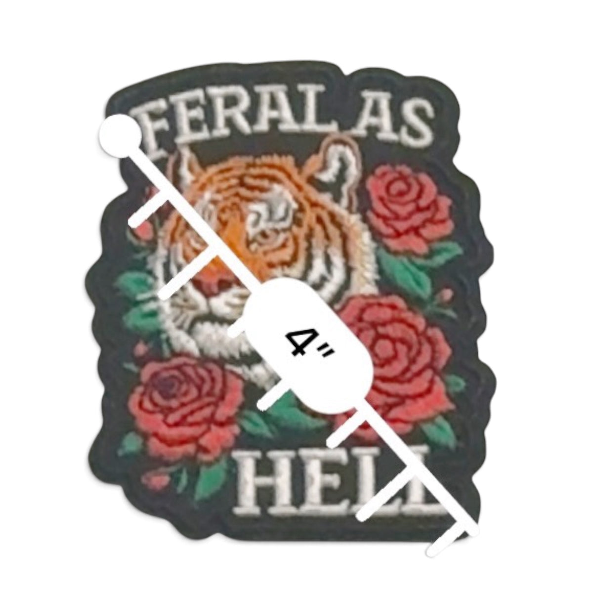 Embroidered Iron On Patch - Feral As Hell