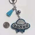UFO Rhinestone Keychain