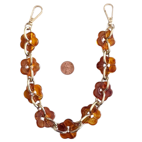 Brown Flower Bag Chain