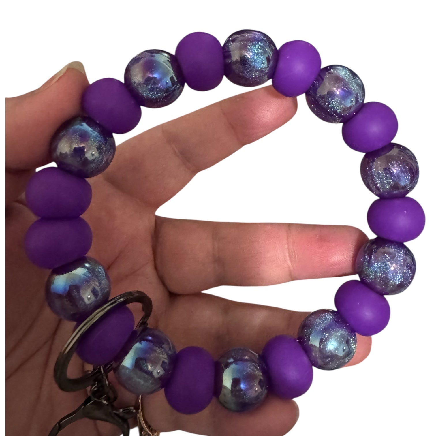 Purple Galaxy Keyring