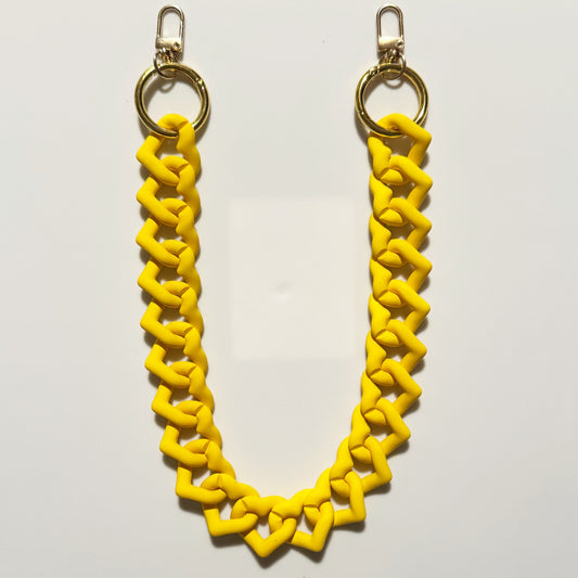 Daisy Heart Acrylic Bag Chain - 18 inches