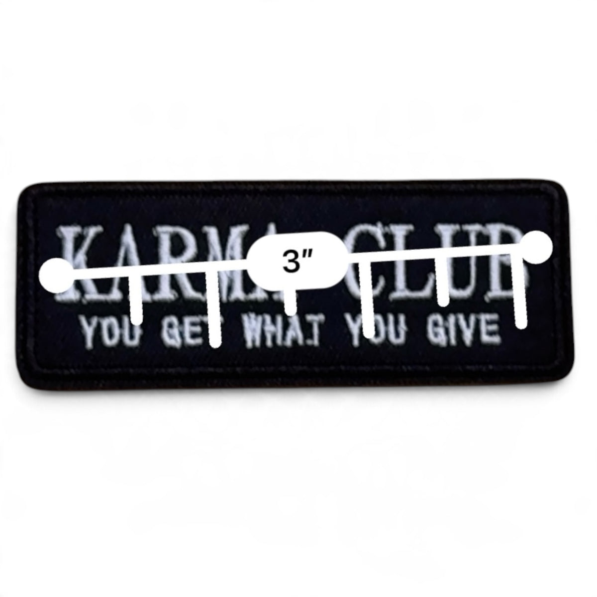 Embroidered Iron On Patch - Karma Club
