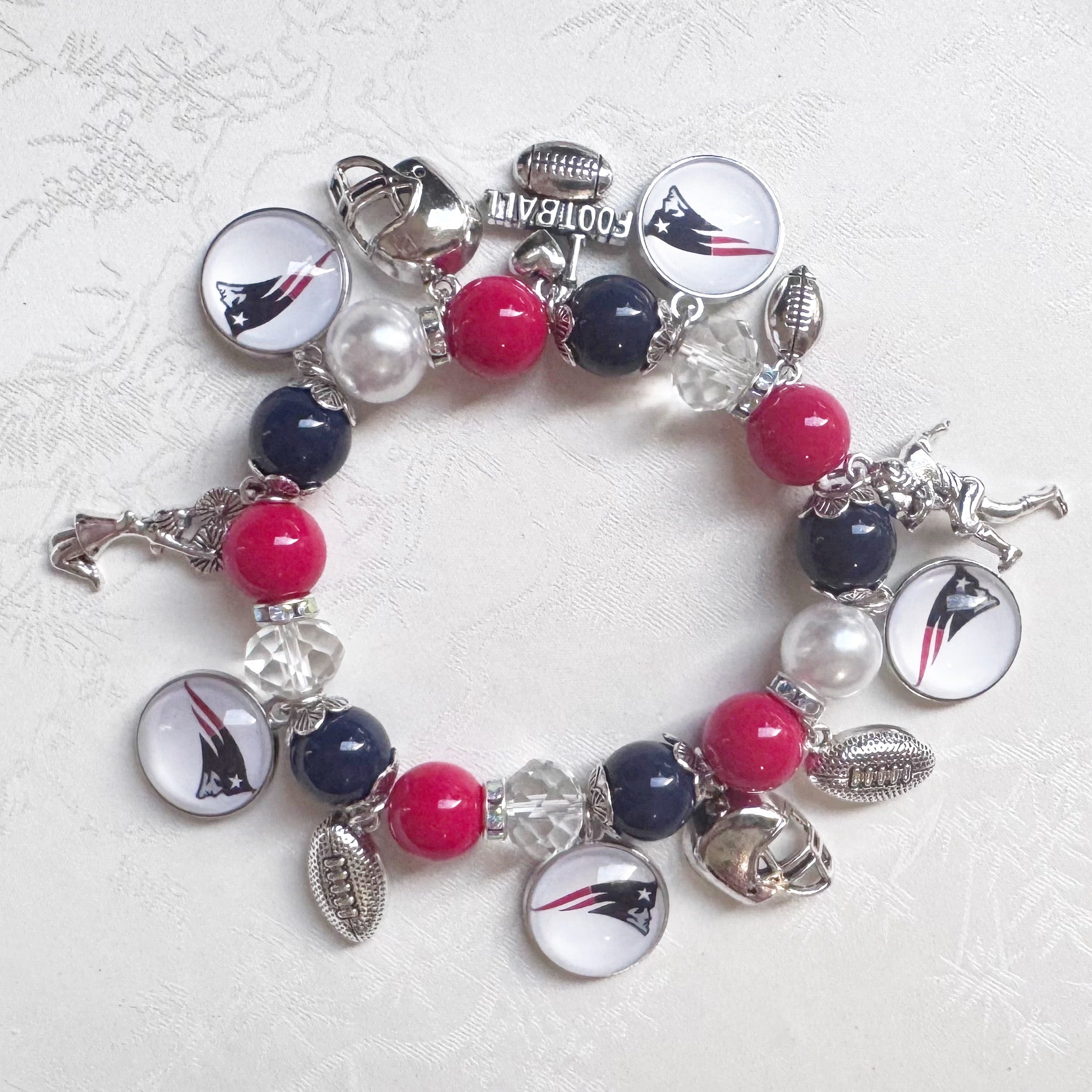 New England Patriots Charm Bracelet